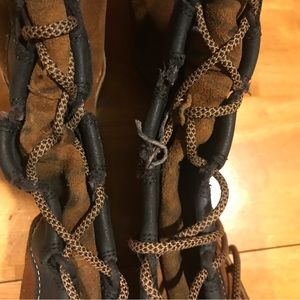 Sorel Cate The Great Knee High Blue Lace Up Wedge Winter Boots 8.5